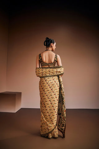 Floral Printed Saree Set